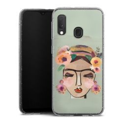 Silikon Glitter Case transparent-silber