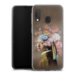 Silikon Glitter Case transparent-silber