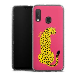 Silikon Glitter Case transparent-silber