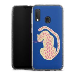 Silikon Glitter Case transparent-silber