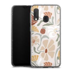 Silikon Glitter Case transparent-silber