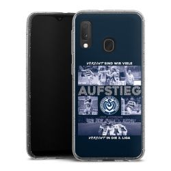 Silikon Glitter Case transparent-silber