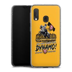 Silikon Glitter Case transparent-silber