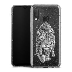 Silikon Glitter Case transparent-silber