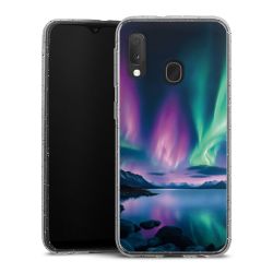 Silikon Glitter Case transparent-silber