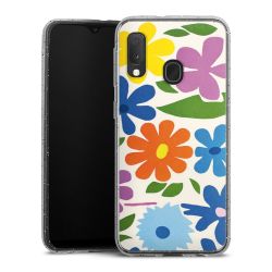 Silikon Glitter Case transparent-silber