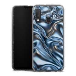 Silikon Glitter Case transparent-silber