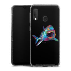 Silikon Glitter Case transparent-silber