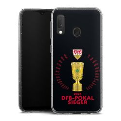 Silikon Glitter Case transparent-silber