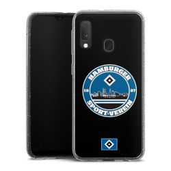 Silikon Glitter Case transparent-silber