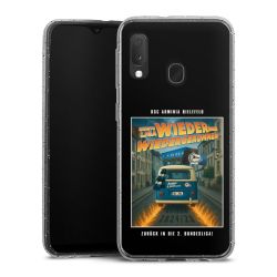 Silikon Glitter Case transparent-silber