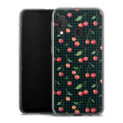 Silikon Glitter Case transparent-silber