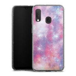 Silikon Glitter Case transparent-silber