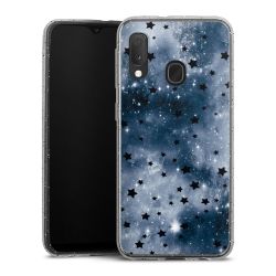 Silikon Glitter Case transparent-silber