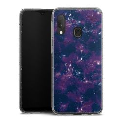 Silikon Glitter Case transparent-silber