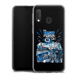 Silikon Glitter Case transparent-silber