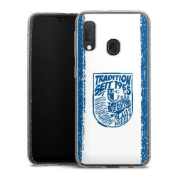 Silikon Glitter Case transparent-silber