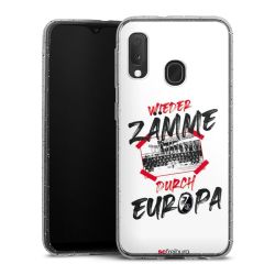 Silikon Glitter Case transparent-silber