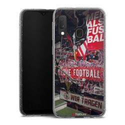 Silikon Glitter Case transparent-silber