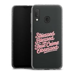 Silikon Glitter Case transparent-silber