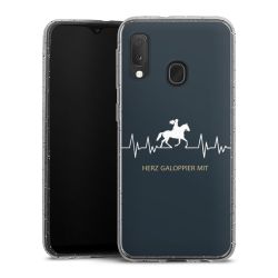 Silikon Glitter Case transparent-silber