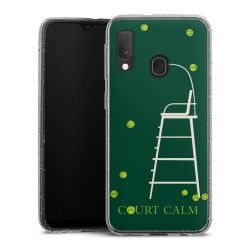 Silikon Glitter Case transparent-silber