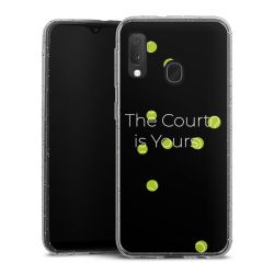 Silikon Glitter Case transparent-silber