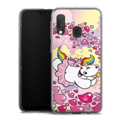 Silikon Glitter Case transparent-silber