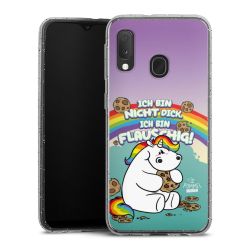 Silikon Glitter Case transparent-silber