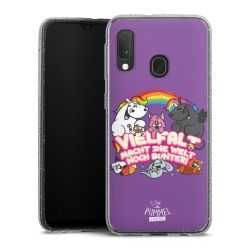 Silikon Glitter Case transparent-silber