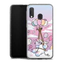 Silikon Glitter Case transparent-silber