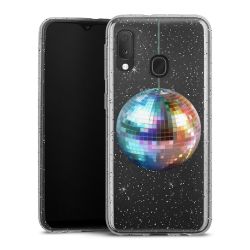 Silikon Glitter Case transparent-silber