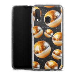 Silikon Glitter Case transparent-silber