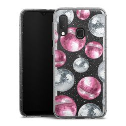 Silikon Glitter Case transparent-silber
