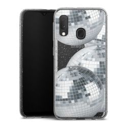 Silikon Glitter Case transparent-silber