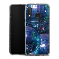 Silikon Glitter Case transparent-silber