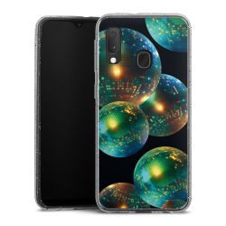 Silikon Glitter Case transparent-silber