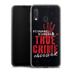 Silikon Glitter Case transparent-silber