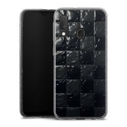 Silikon Glitter Case transparent-silber