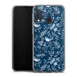 Silikon Glitter Case transparent-silber