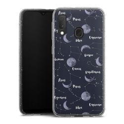 Silikon Glitter Case transparent-silber