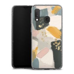 Silikon Glitter Case transparent-silber