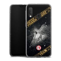 Silikon Glitter Case transparent-silber