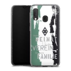 Silikon Glitter Case transparent-silber