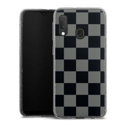 Silikon Glitter Case transparent-silber