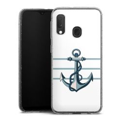 Silikon Glitter Case transparent-silber