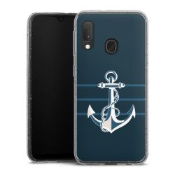 Silikon Glitter Case transparent-silber