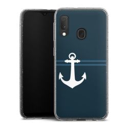 Silikon Glitter Case transparent-silber