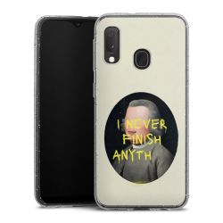 Silikon Glitter Case transparent-silber