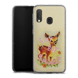 Silikon Glitter Case transparent-silber